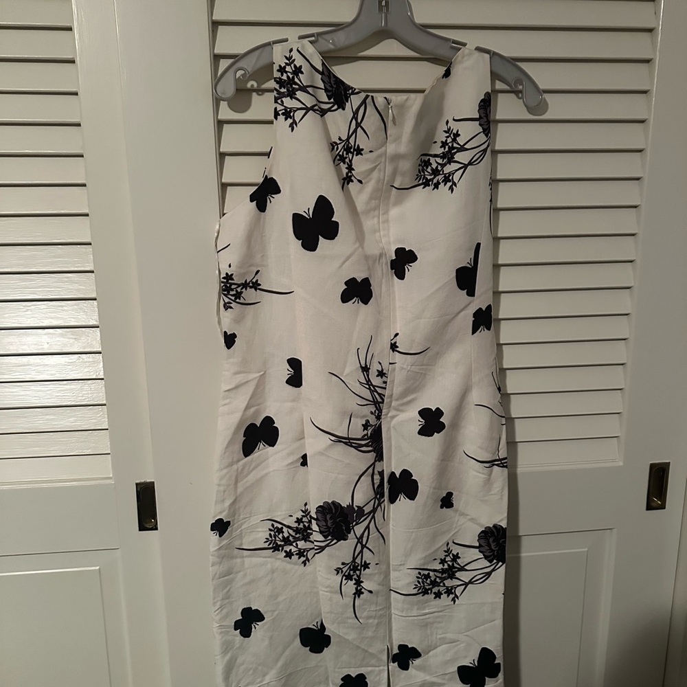 Elegant Black and White Floral Dress
